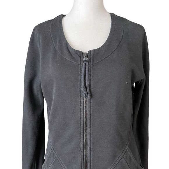 Prairie Underground Small Jacket Full Zip Organic Cotton Sweatshirt Black - Picture 5 of 15